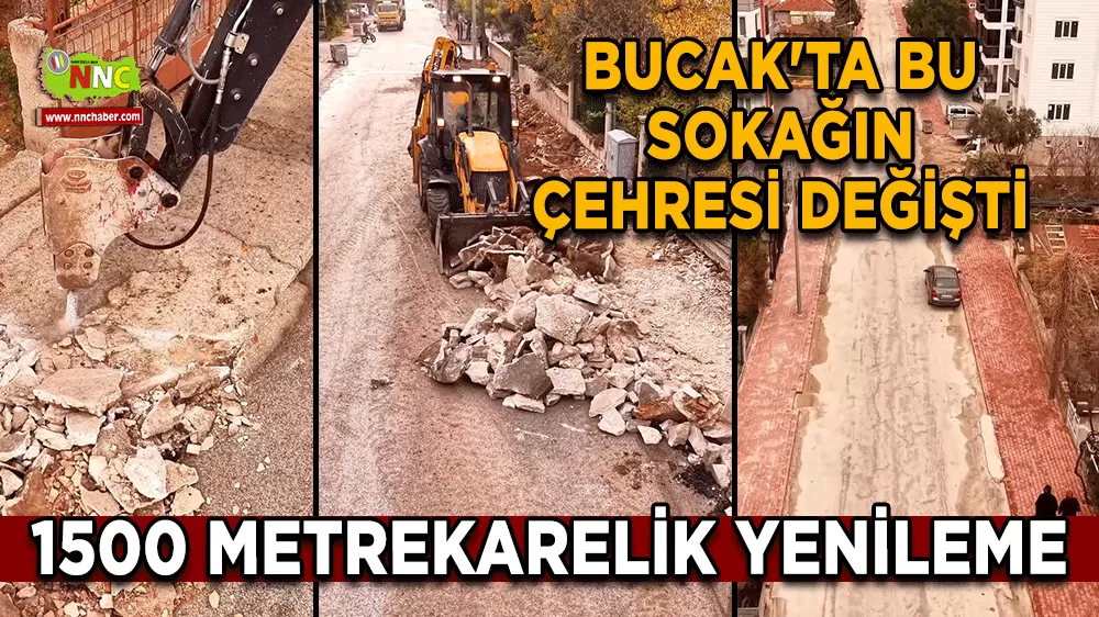 Bucak'ta bu sokağın çehresi değişti 1500 metrekarelik yenileme
