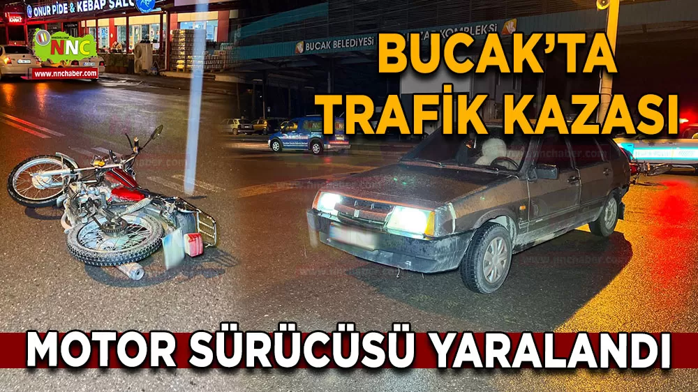 Bucak'ta motosiklet ile otomobil çarpıştı! Sürücü yaralandı