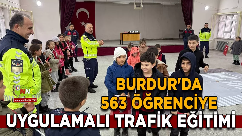 Burdur'da 563 öğrenciye uygulamalı trafik eğitimi