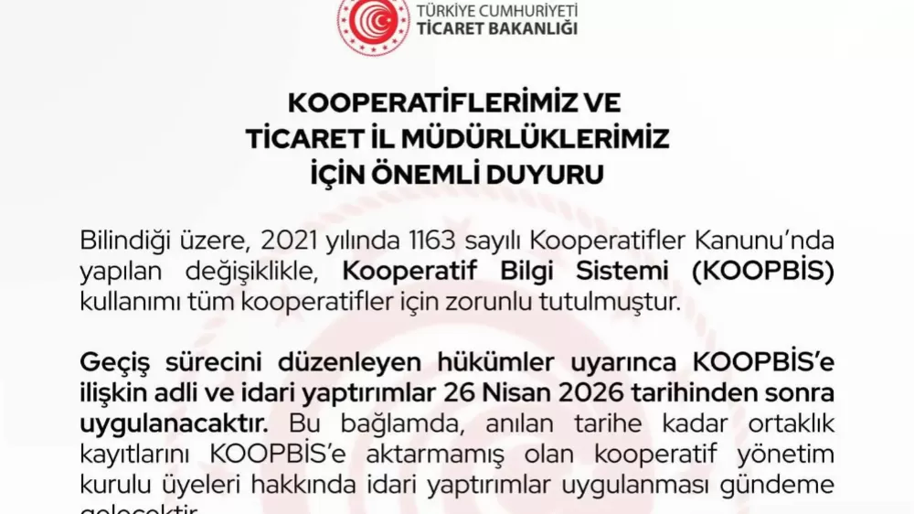 Burdur'daki Kooperatiflere Önemli KOOPBİS Uyarısı