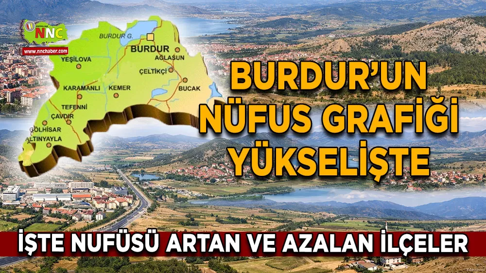 Burdur’un nüfus grafiği yükselişte Merkez ve Bucak büyüyor