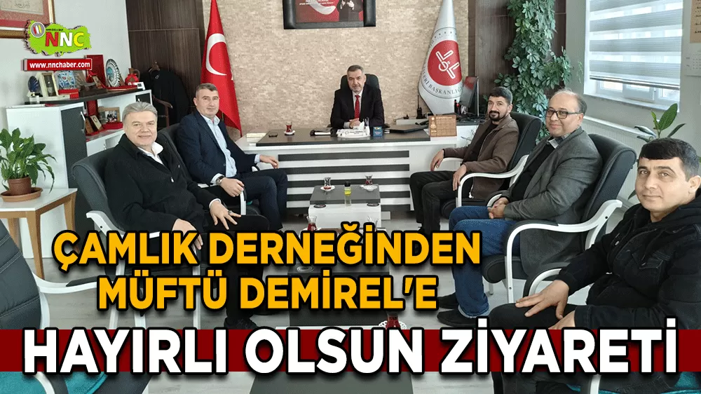 Çamlık Derneğinden Müftü Demirel'e hayırlı olsun ziyareti