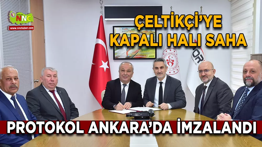 Çeltikçi’ye kapalı halı saha Protokol Ankara’da imzalandı