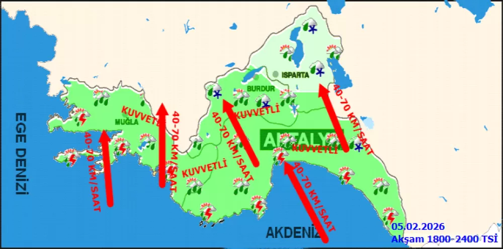 Burdur'da 5 Günlük Hava Tahmini: Kuvvetli Yağış ve Sıcaklık Düşüşü Bekleniyor