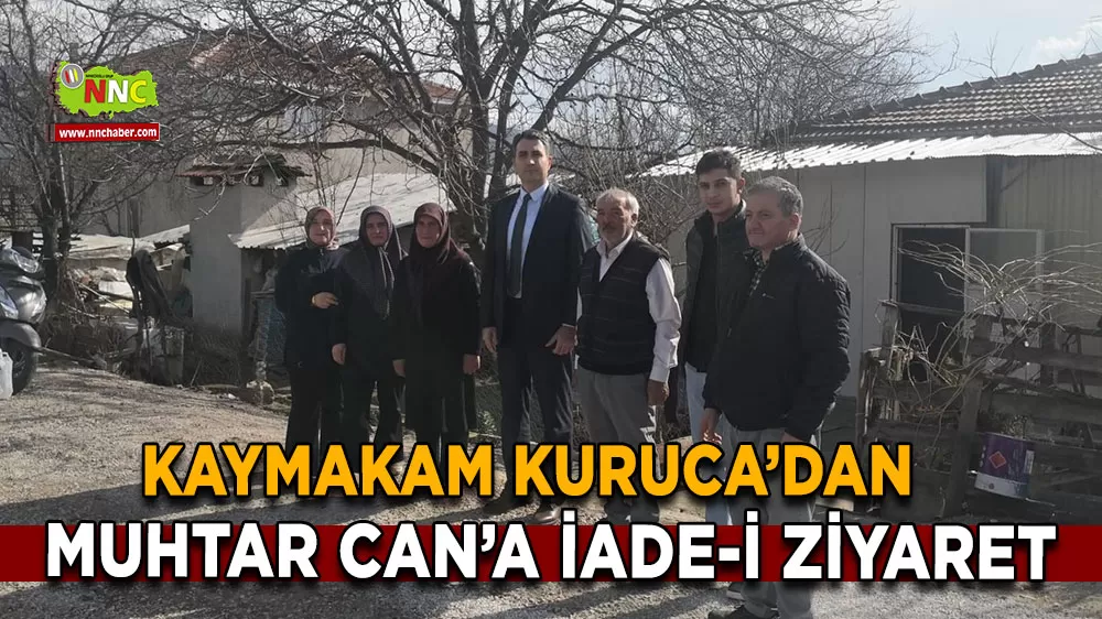 Kaymakam Kuruca’dan Muhtar Can’a iade-i ziyaret