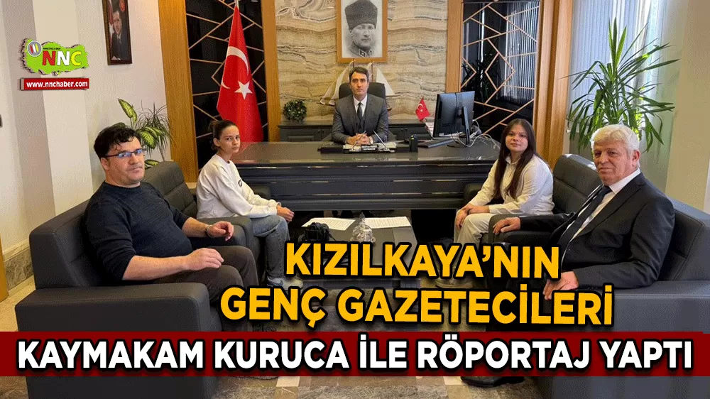Kızılkaya’nın genç gazetecileri Kaymakam Kuruca ile röportaj yaptı