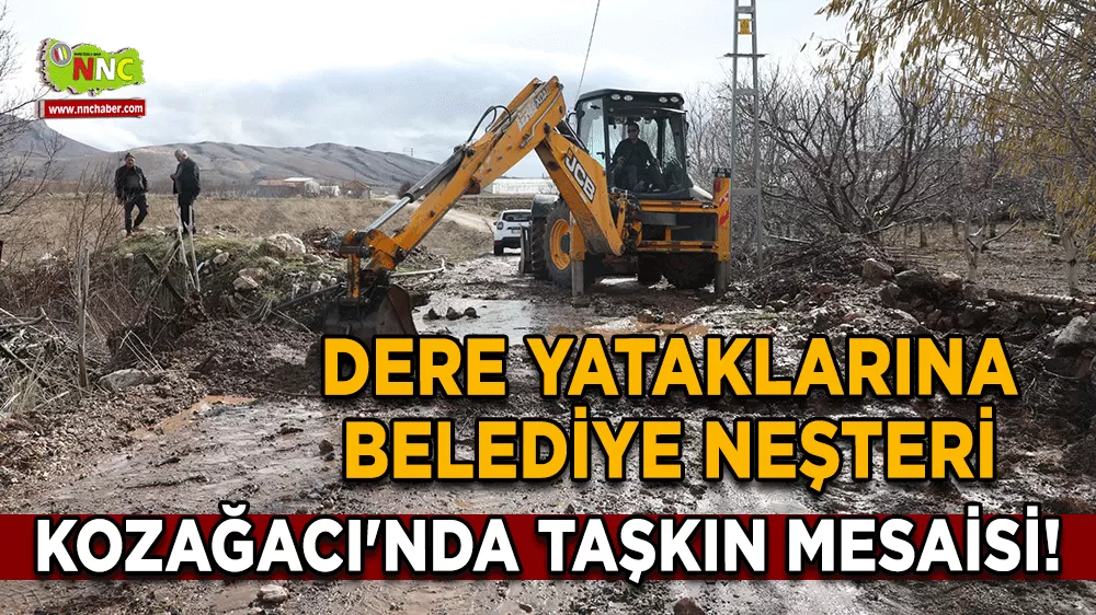 Kozağacı'nda taşkın mesaisi! Dere yataklarına belediye neşteri