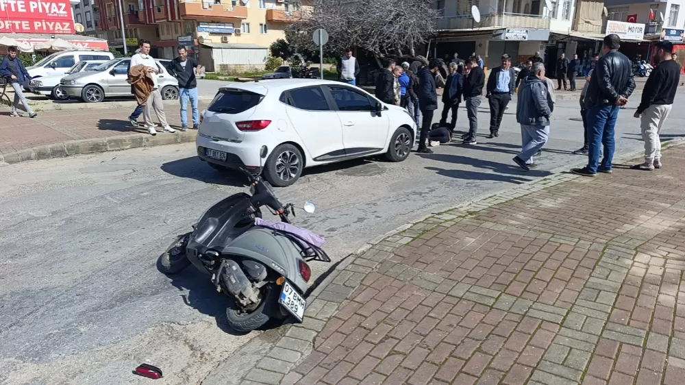 Otomobil ile motosiklet çarpıştı 1 yaralı