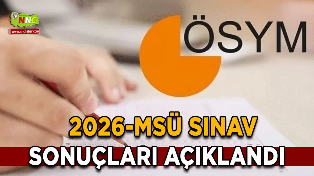 2026-MSÜ sınav sonuçları açıklandı ÖSYM sonuçları erişime açtı