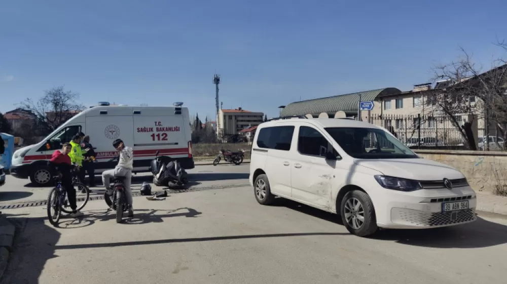 Bucak'ta Motor kazası sürücü yaralandı 