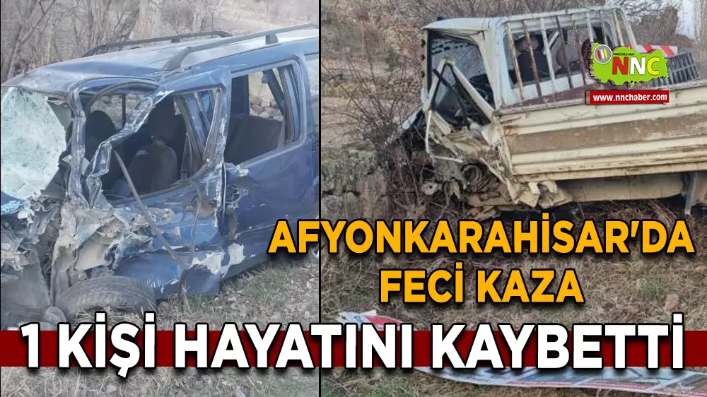 Afyonkarahisar'da feci kaza 1 kişi hayatını kaybetti