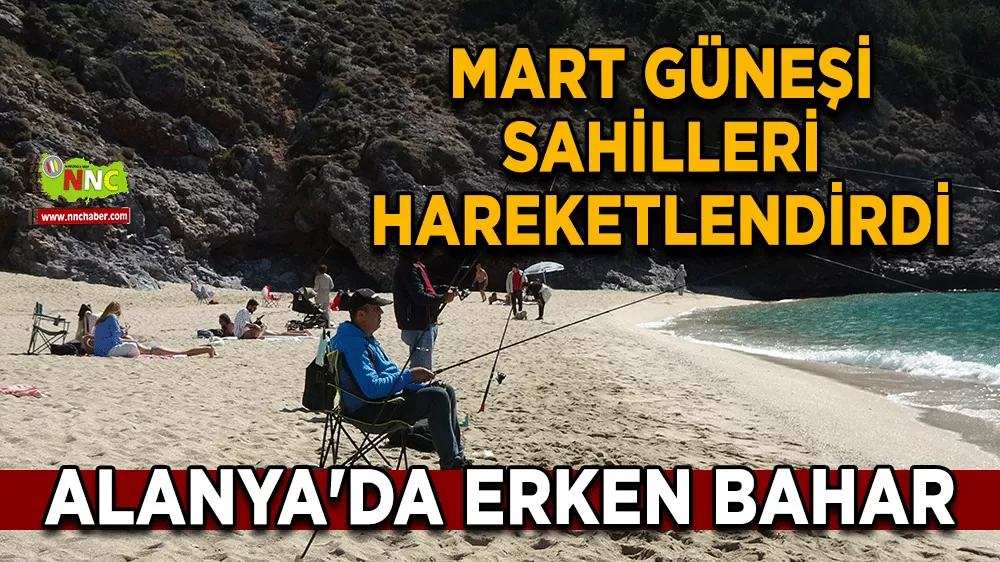 Alanya'da erken bahar Mart güneşi sahilleri hareketlendirdi