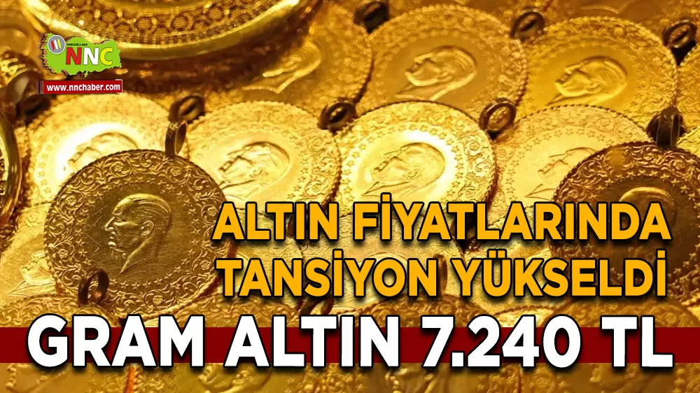Altın fiyatlarında tansiyon yükseldi Gram altın 7.240 TL