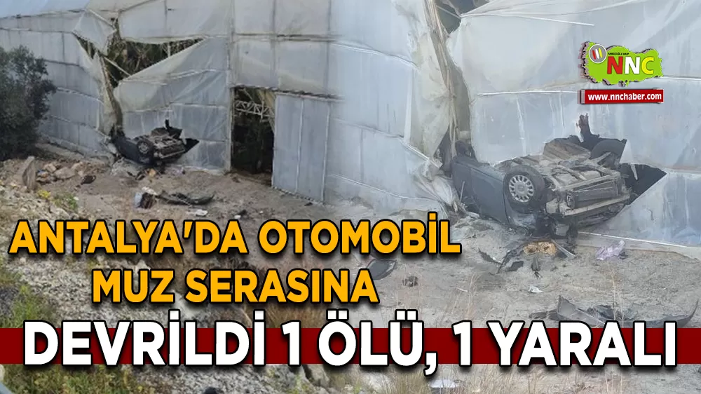 Antalya'da otomobil muz serasına devrildi 1 ölü, 1 yaralı