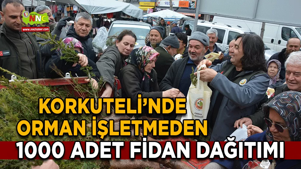 Antalya Korkuteli'nde vatandaşlara bin fidan dağıtıldı
