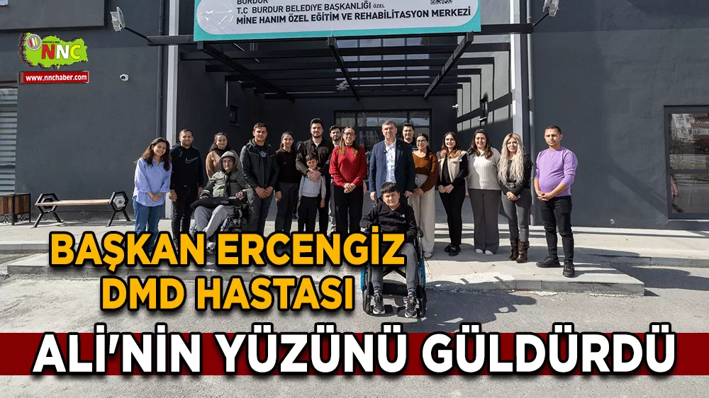 Başkan Ercengiz DMD Hastası Ali'nin yüzünü güldürdü