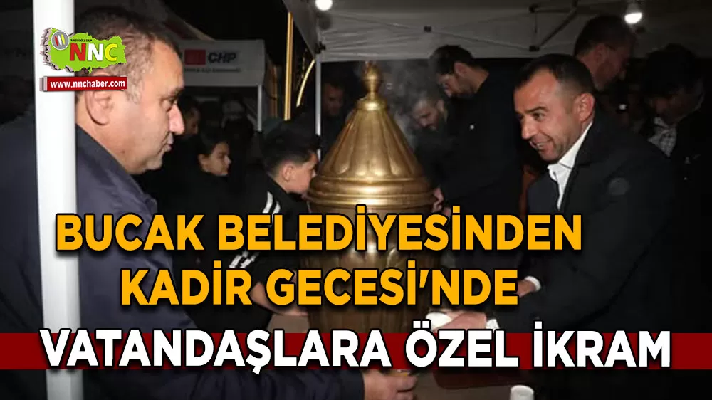 Bucak Belediyesi'nden Kadir Gecesinde Hacı Ömer Ağa'da salep ikramı