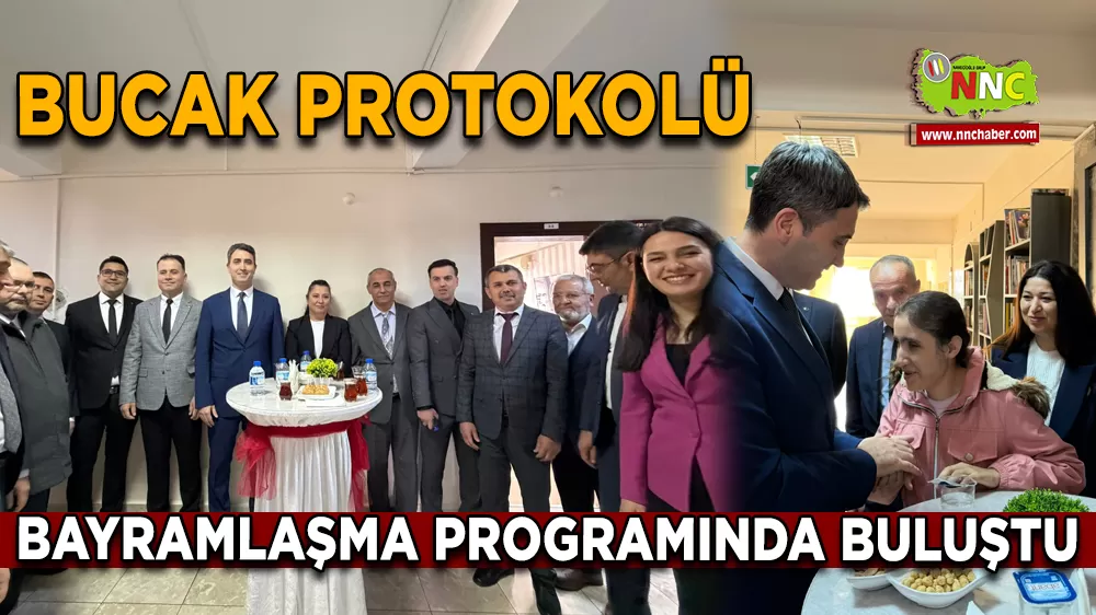 Bucak protokolü Bayramlaşma programında buluştu
