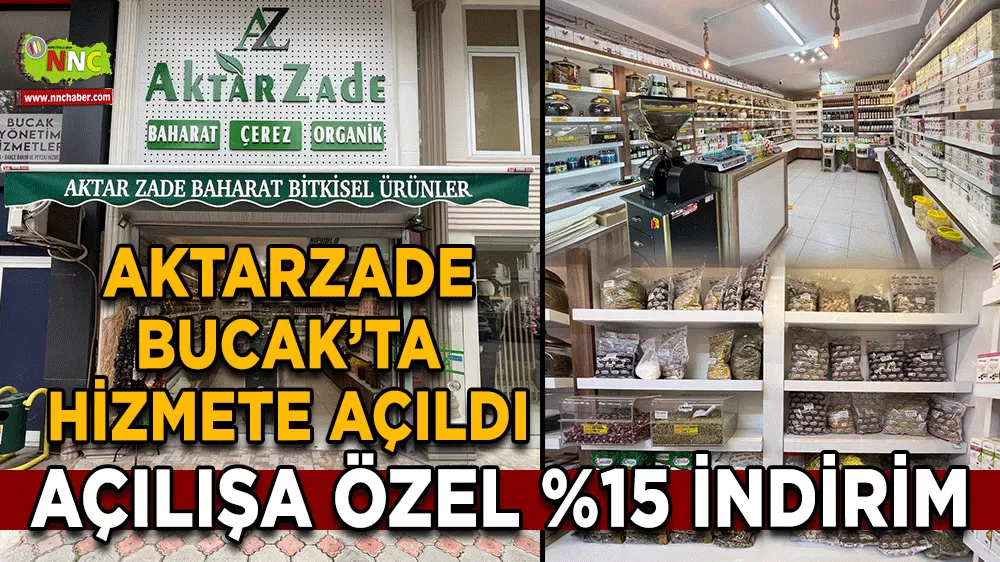 Bucak’ta Aktarzade hizmete açıldı! Açılışa özel %15 indirim