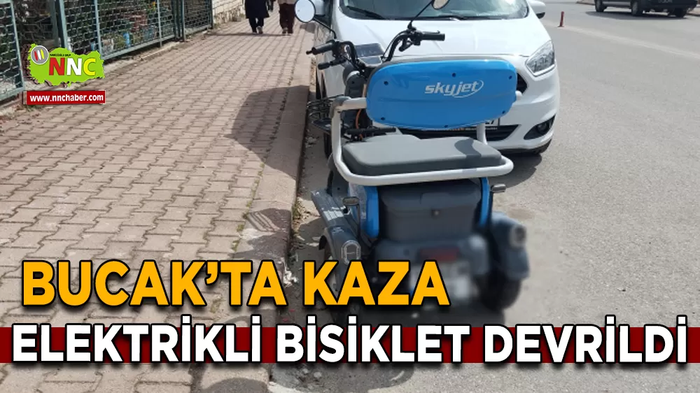 Bucak’ta kaza Elektrikli bisiklet devrildi