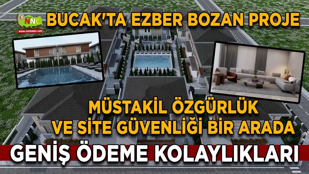 Bucak’ta lüksün tanımı değişiyor Elit Villa Sitesi yükseliyor