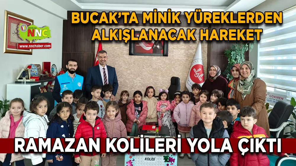Bucak’ta minik yüreklerden alkışlanacak hareket Ramazan kolileri yola çıktı