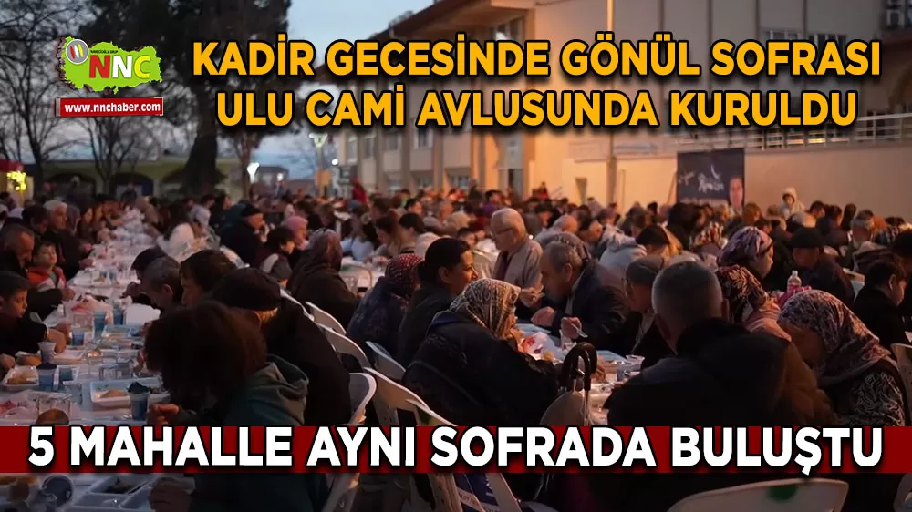 Burdur Belediyesi Kadir Gecesinde gönül sofrasını Ulu Cami Avlusuna kurdu