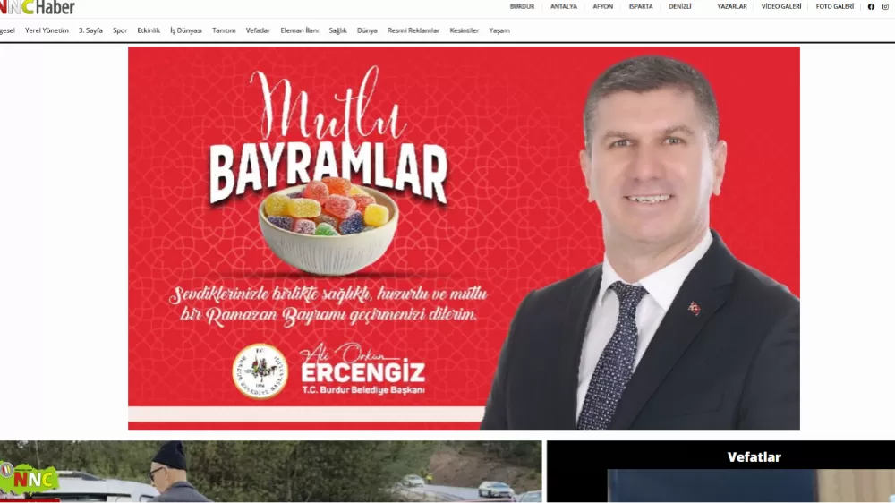 Burdur Belediyesi Ramazan Bayramı Banner