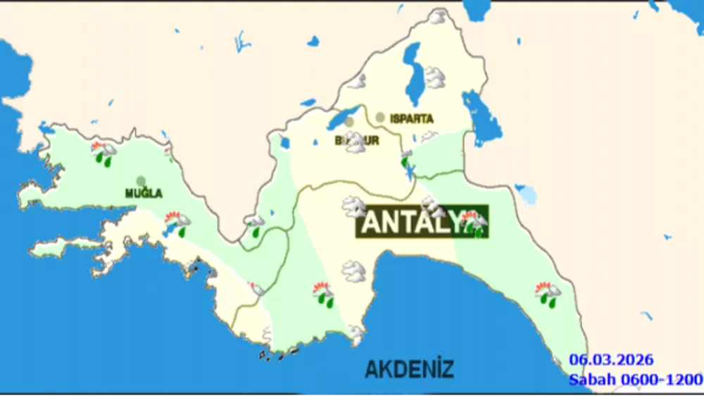 Burdur'da 6 Mart Cuma Günü Hava Durumu: Yağmur ve Sağanak Bekleniyor
