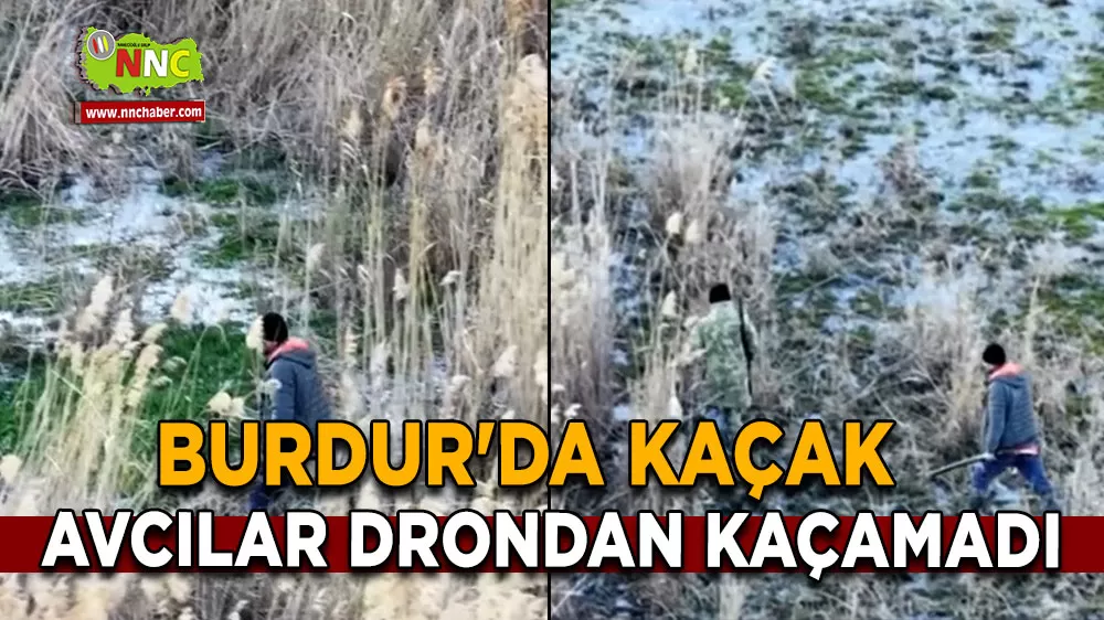 Burdur'da dron destekli av koruma denetimi 2 kişiye cezai işlem