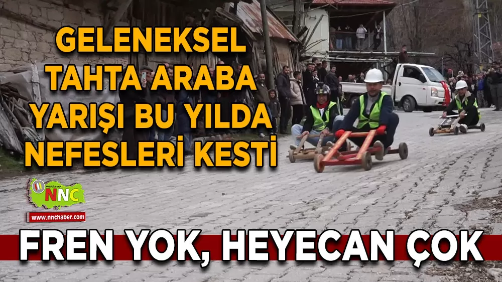 Burdur’un Yeşildere Köyü’nde tahta araba yarışları heyecanı