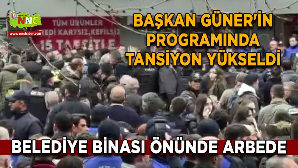 Çankaya Belediye Başkanı Hüseyin Can Güner'in programında gerginlik