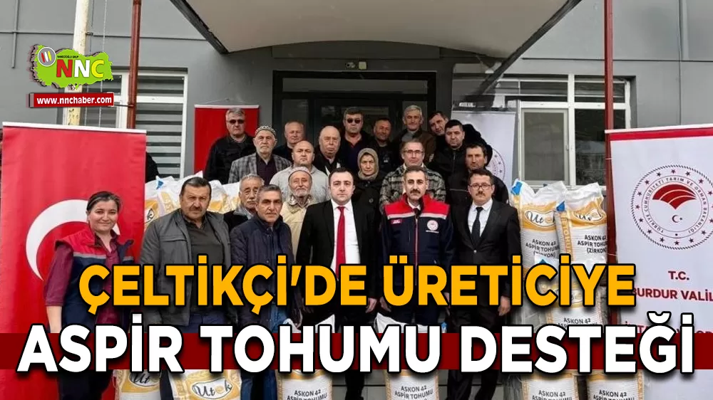 Çeltikçi'de üreticiye aspir tohumu desteği