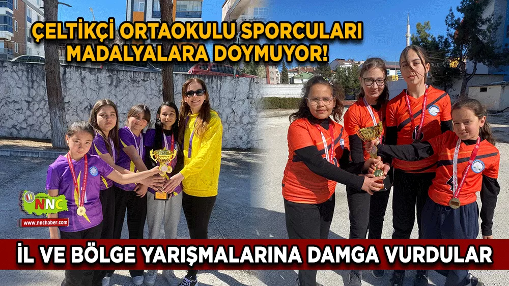 Çeltikçi Ortaokulu sporcuları madalyalara doymuyor! İl ve bölge yarışmalarına damga vurdular