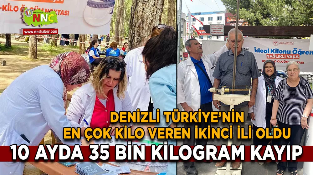 Denizli Türkiye’nin en çok kilo veren ikinci ili oldu 10 ayda 35 bin kilogram kayıp