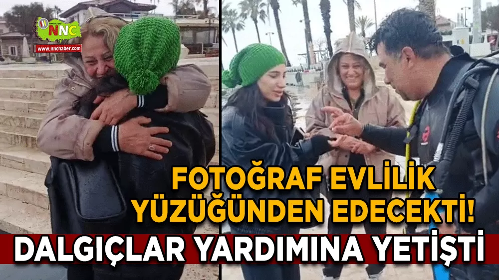 Fotoğraf evlilik yüzüğünden edecekti! Dalgıçlar yardımına yetişti