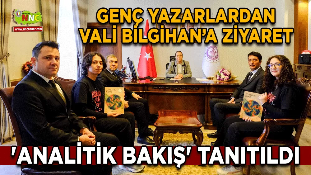 Genç yazarlardan Vali Bilgihan’a ziyaret 'Analitik Bakış' tanıtıldı