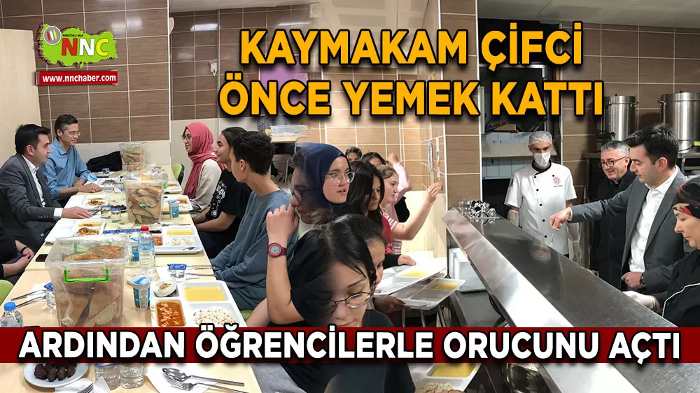 Kaymakam Emre Çifci, Fen Lisesi'nde öğrencilerle iftar sofrasında buluştu