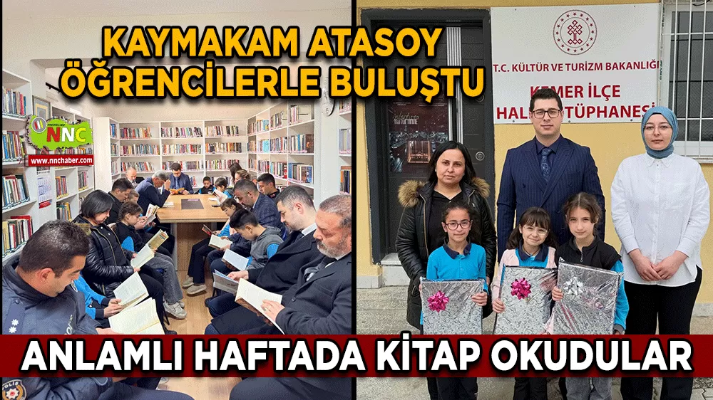 Kemer Kaymakamı Deniz Atasoy kütüphaneler haftası etkinliğine katıldı