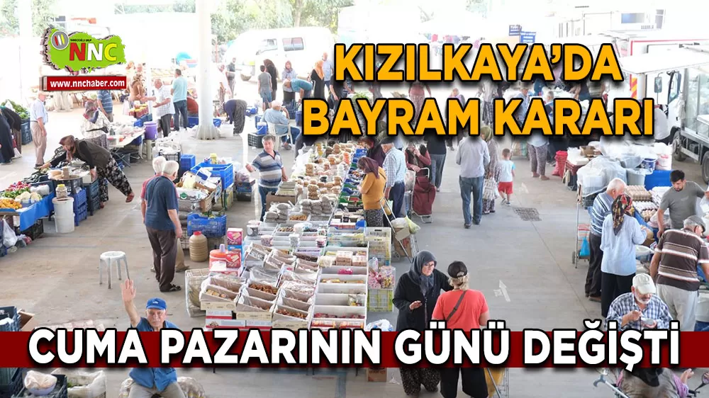 Kızılkaya Belediyesi'nden Ramazan Bayramı öncesi Cuma Pazarı için gün değişikliği kararı