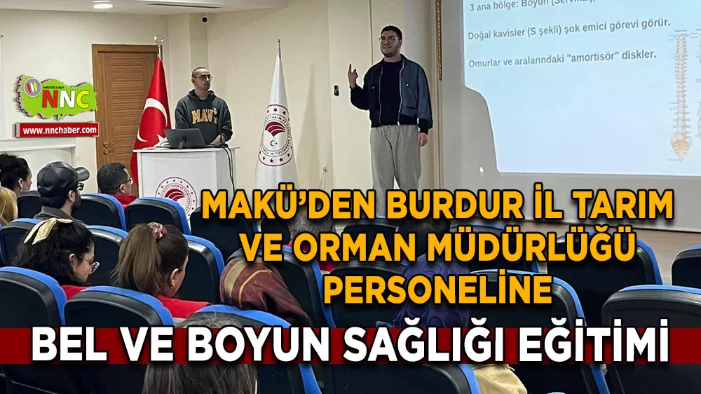 MAKÜ’den Tarım ve Orman Müdürlüğü personeline omurga sağlığı eğitimi