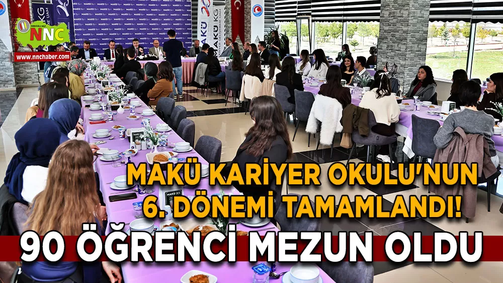 MAKÜ Kariyer Okulu'nun 6. dönemi tamamlandı! 90 öğrenci mezun oldu