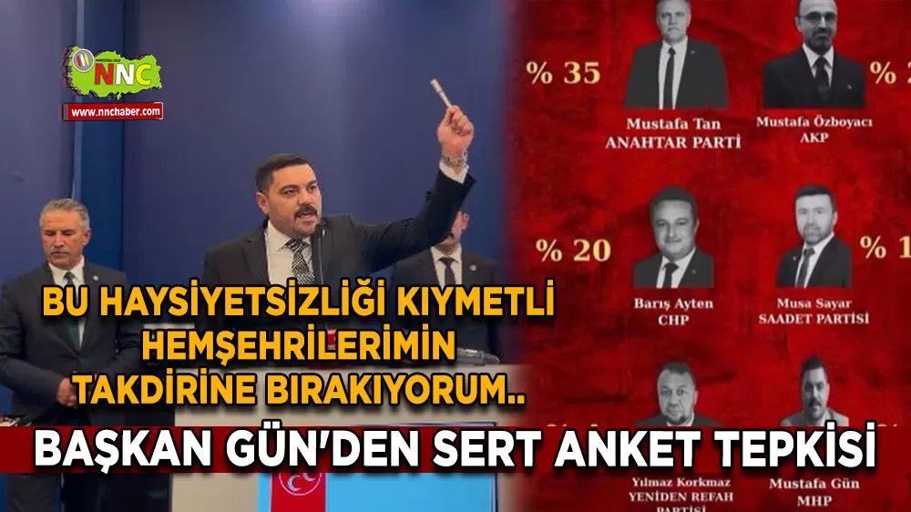 MHP Burdur İl Başkanı Gün'den 'Sahte Anket' tepkisi Hukuki süreç başlatılıyor