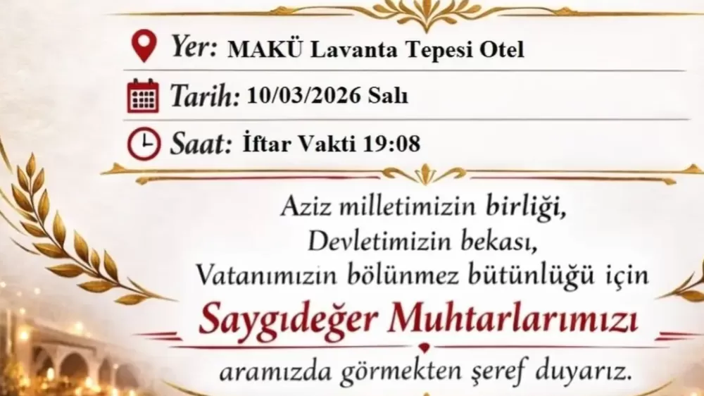MHP Burdur İl Başkanı Mustafa Gün Muhtarlarla İftar Sofrasında Buluşacak