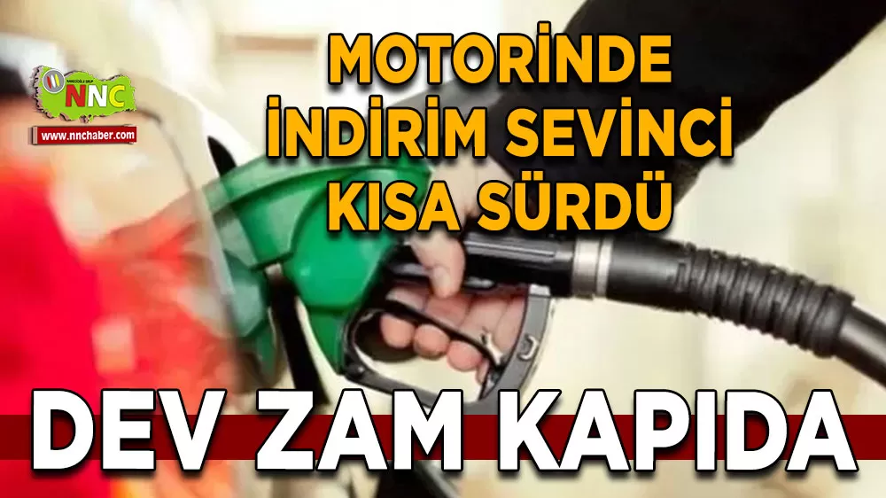 Motorinde indirim sevinci kısa sürdü Dev zam kapıda