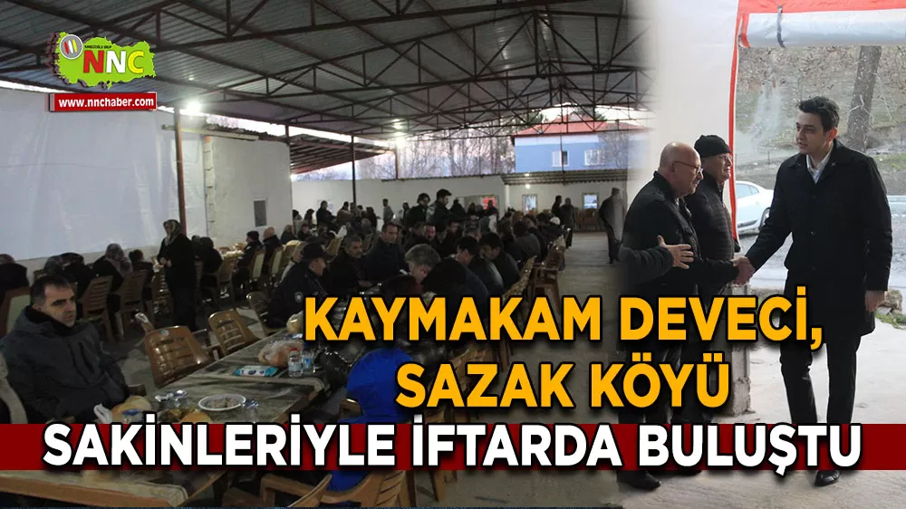 Tefenni Kaymakamı Deveci, Sazak Köyü sakinleriyle iftarda buluştu