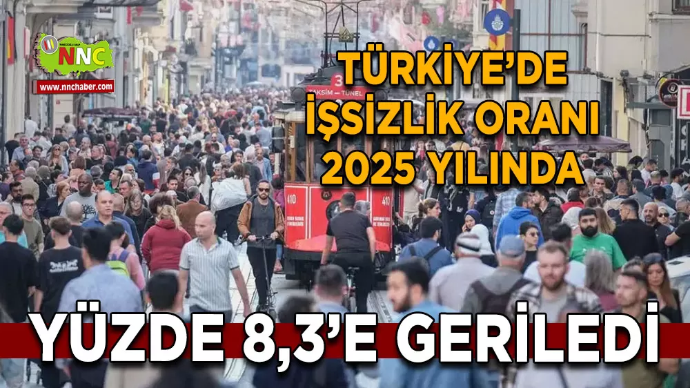 Türkiye’de işsizlik oranı 2025 yılında yüzde 8,3’e geriledi