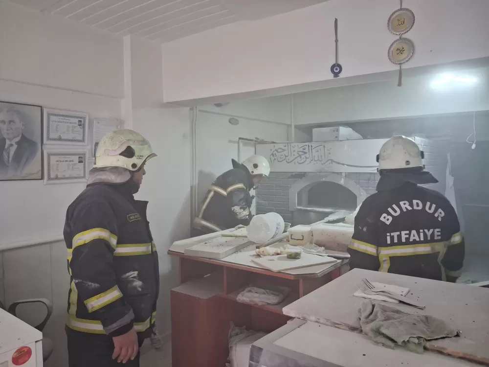 Burdur'da pide salonunda doğalgaz patlaması