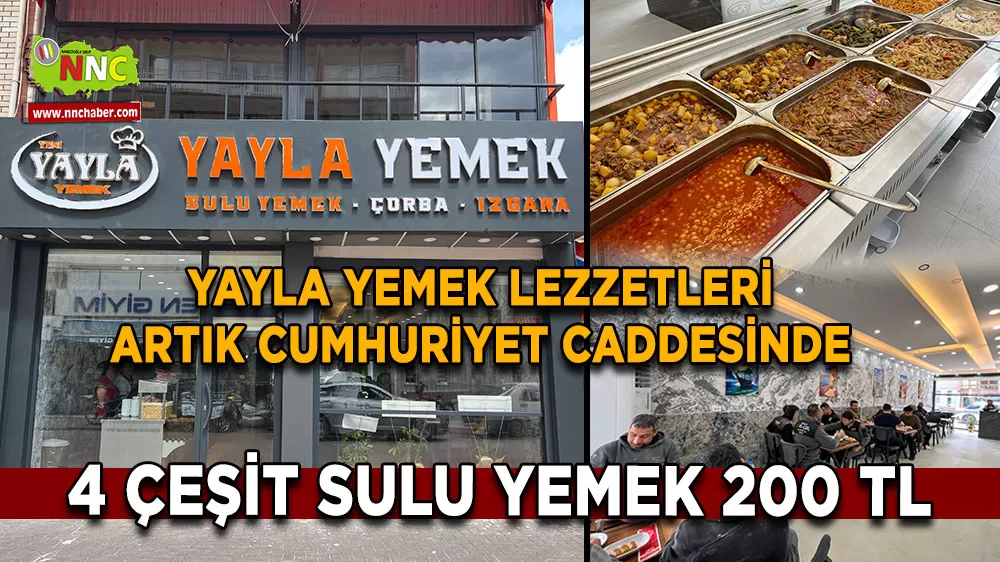 Yayla Yemek, Bucak’ta Yeni Şubesini Hizmete Açtı