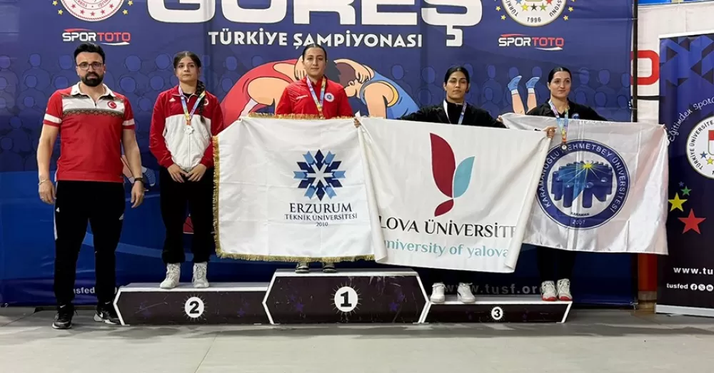  Erzurum Teknik Üniversitesi Burdur MAKÜ 'de yapılan Türkiye Güreş Şampiyonasına damga vurdu